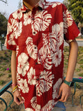 The Ranveer Shirt | Red Tropical Floral Print
