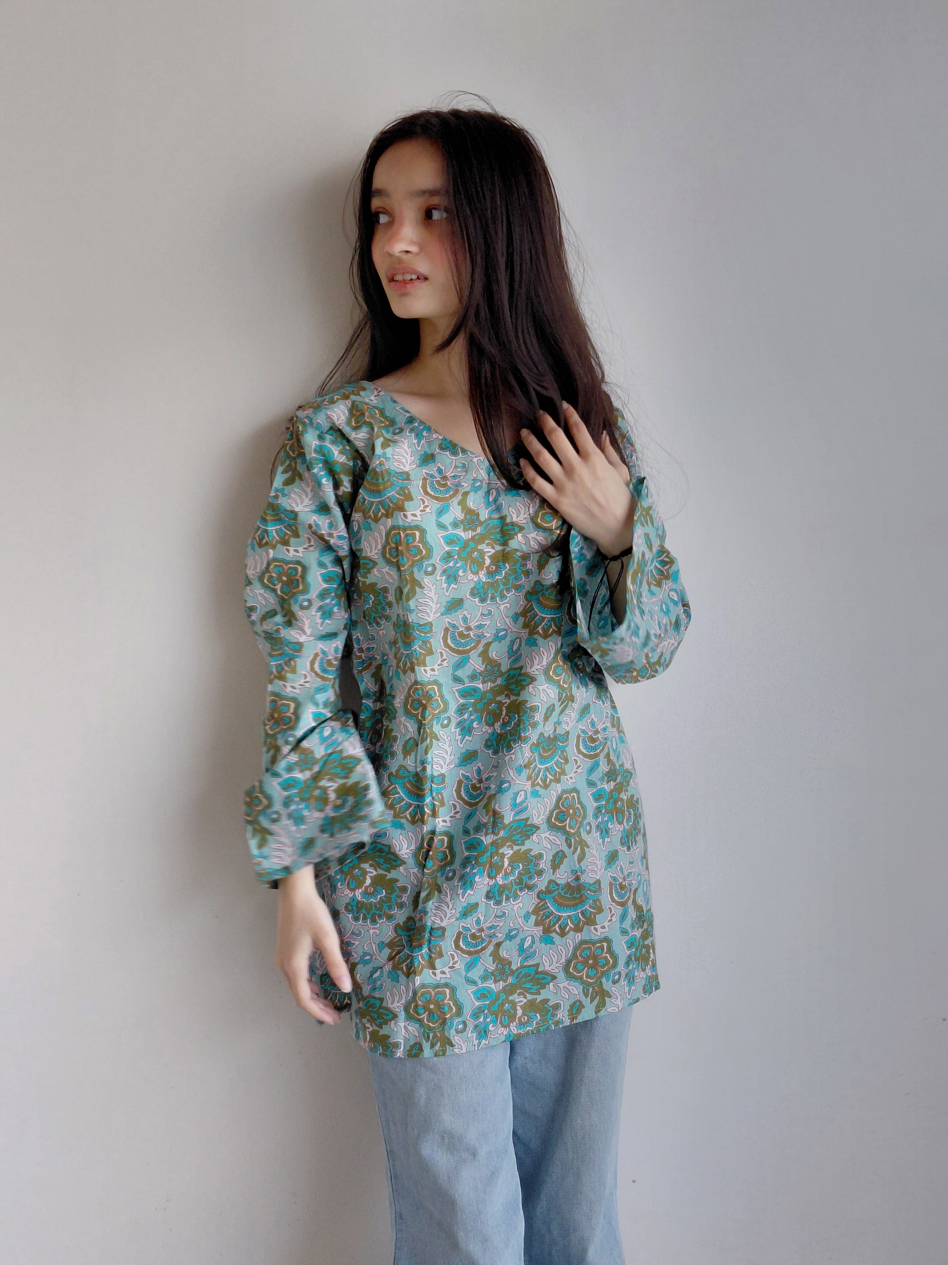 The Meher Kurti: Turquoise Grace
