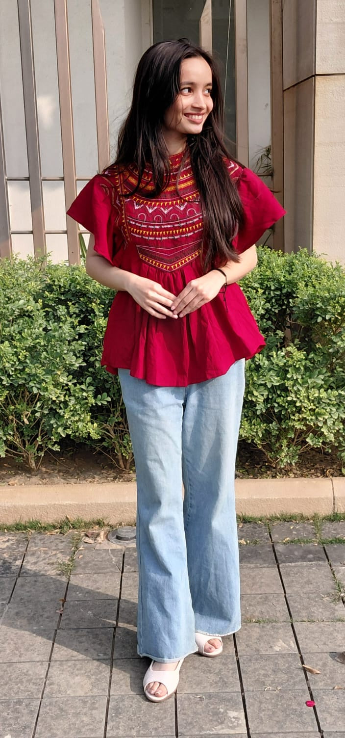 Vaidehi Kurti - Red Hot Royalty