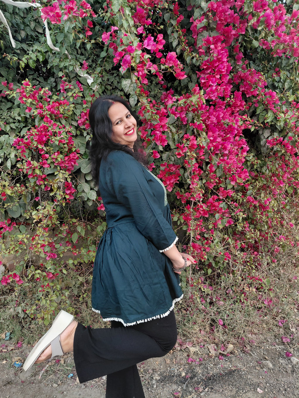 Aditi Kurti - Emerald Elegance