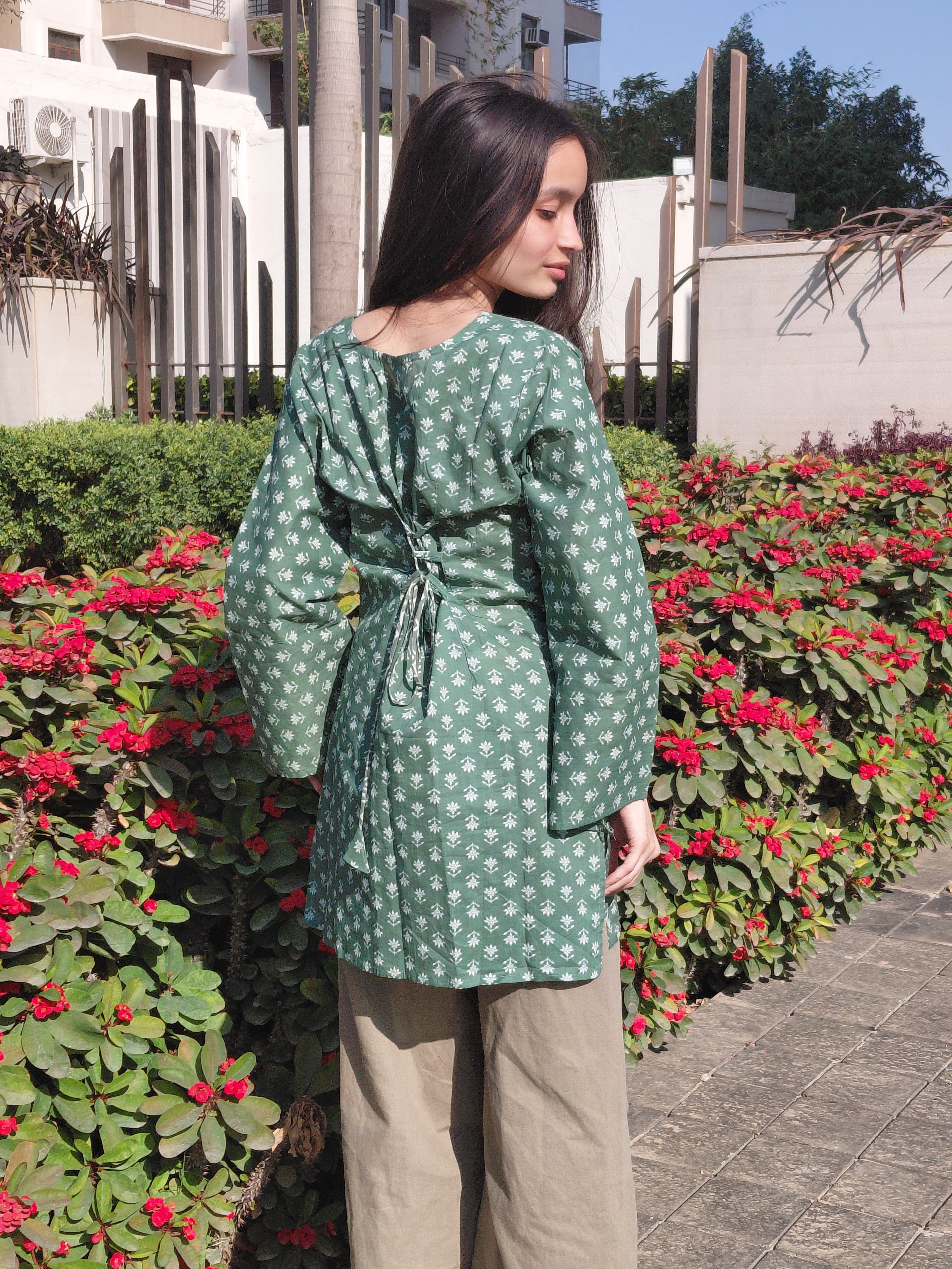 Pankhudi Verdant Lace-Back Set