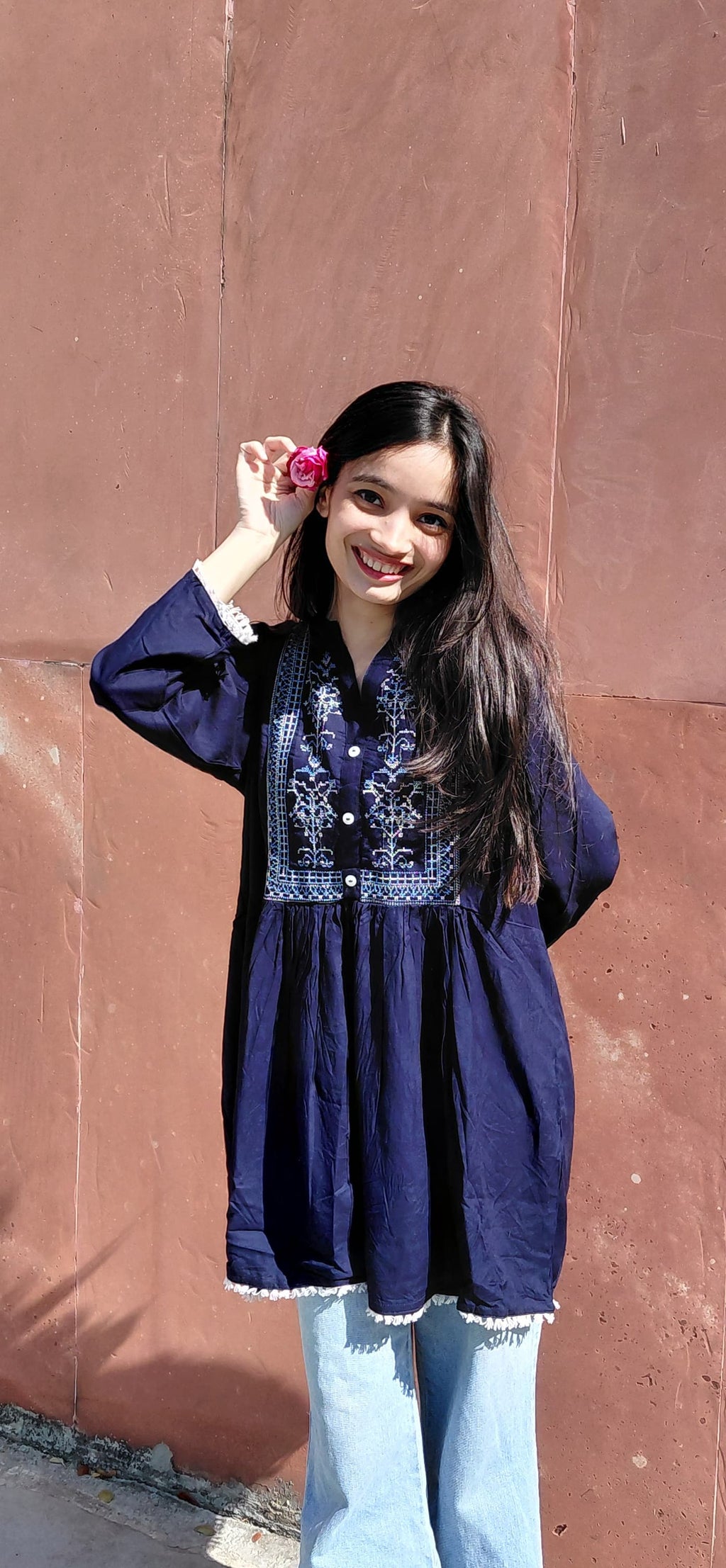 Shruti Kurti - Navy Blue Dreams