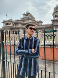 Aarav Striped Shirt - Midnight Blue Swagger