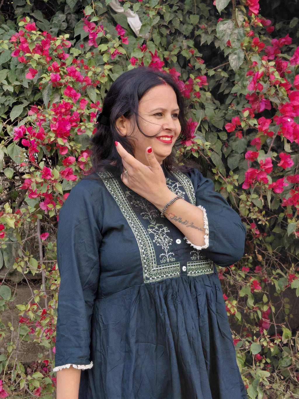 Aditi Kurti - Emerald Elegance