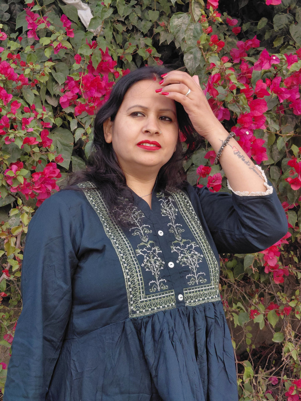 Aditi Kurti - Emerald Elegance