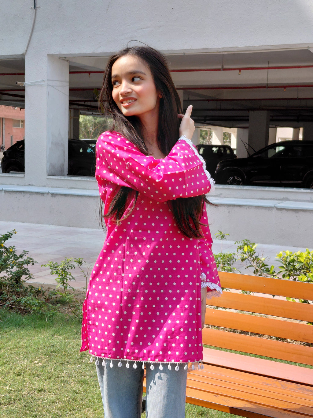 The Sara Kurti: Retro Polka Glam