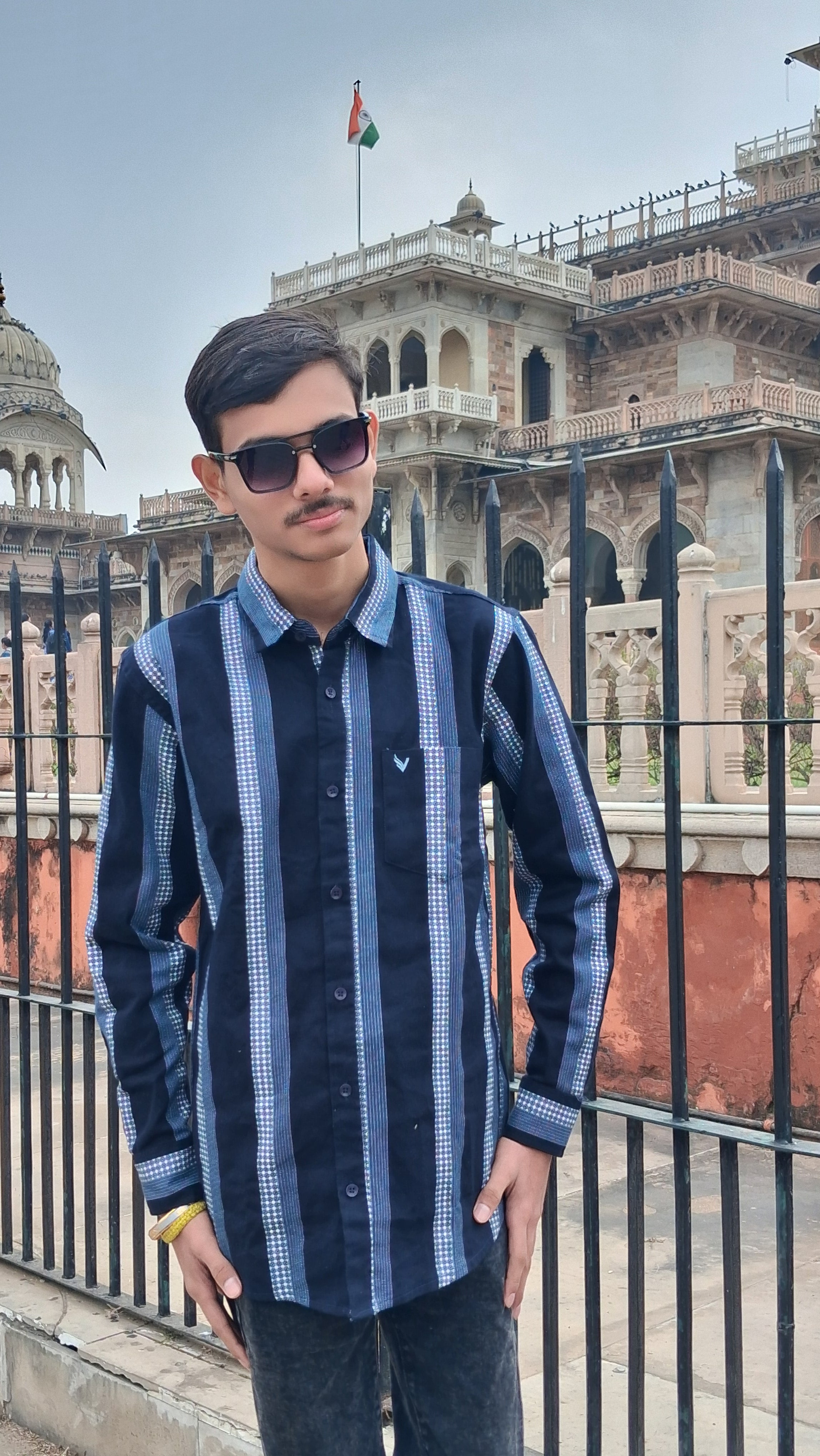 Aarav Striped Shirt - Midnight Blue Swagger