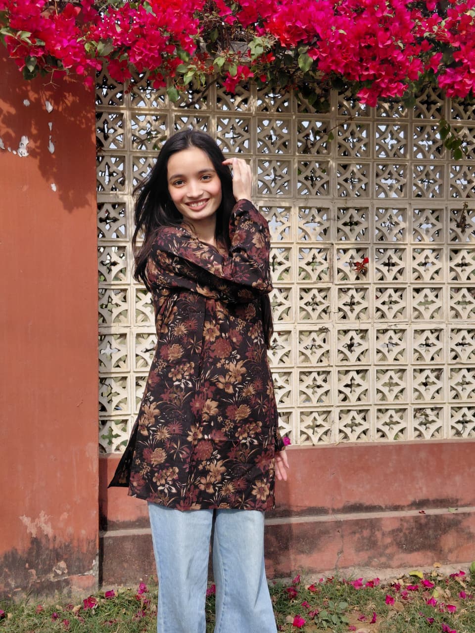 The Saanvi Kurti: Midnight Garden