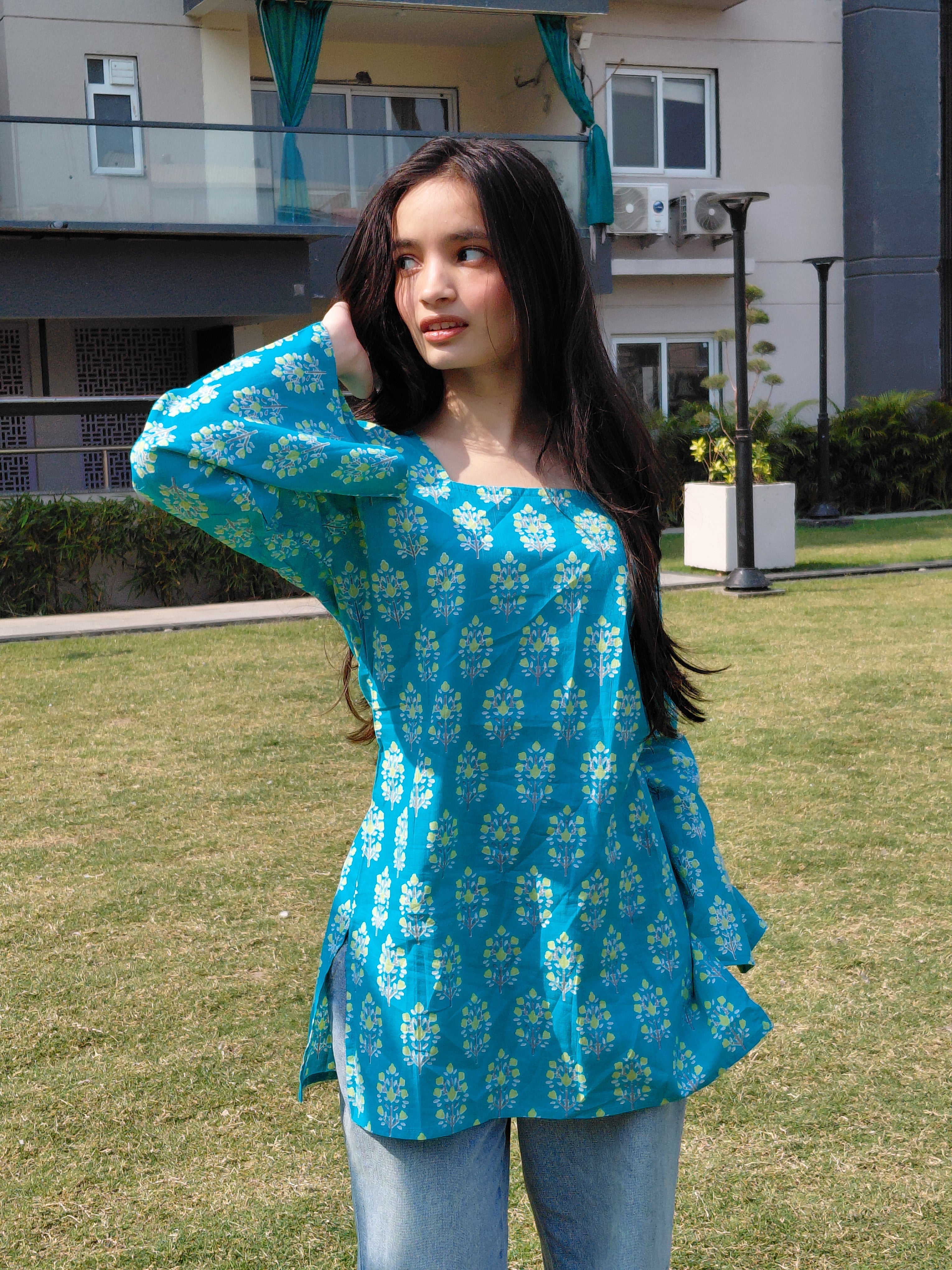 The Alisha Kurti: Turquoise Grace
