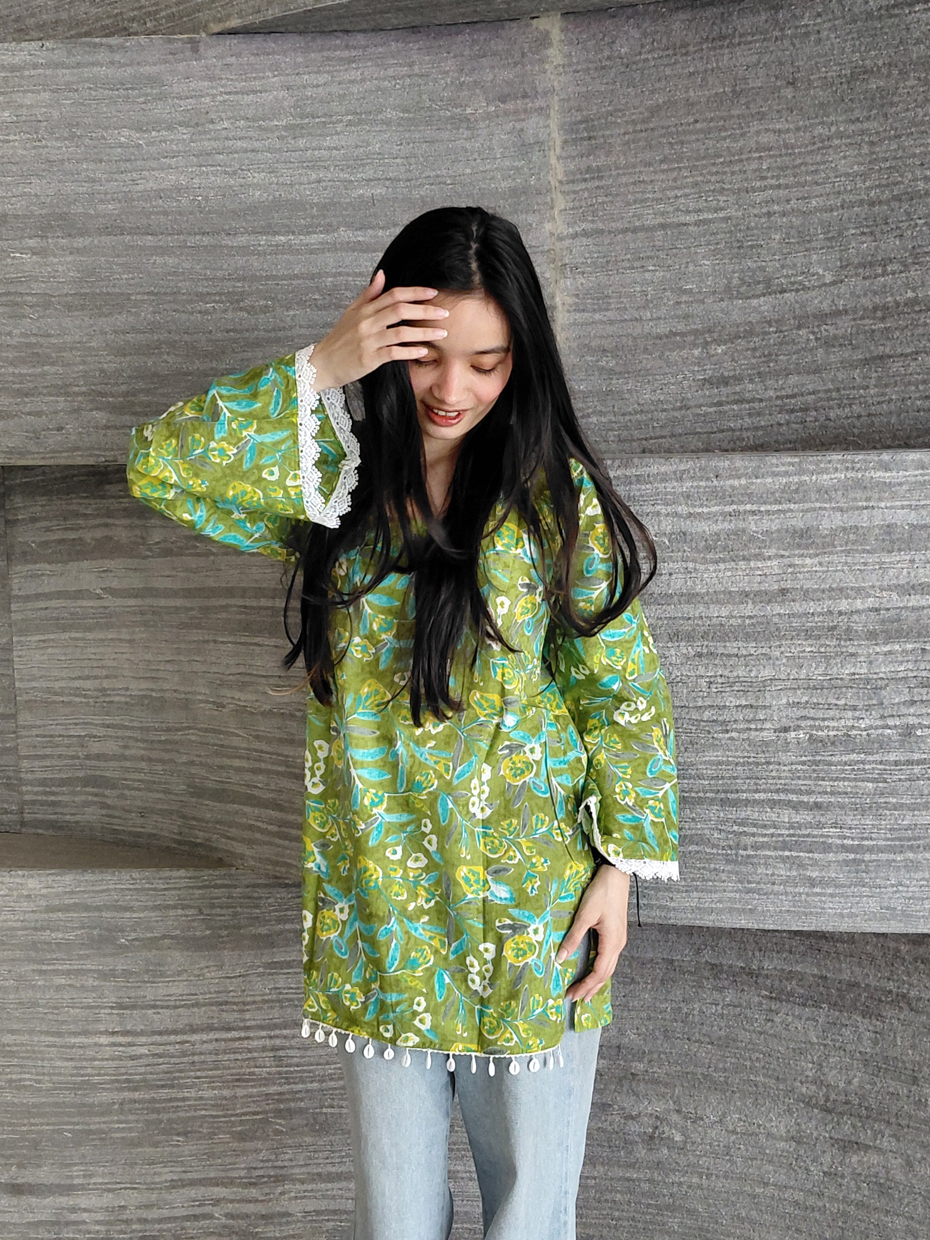 The Jiya Kurti: Emerald Enchantment