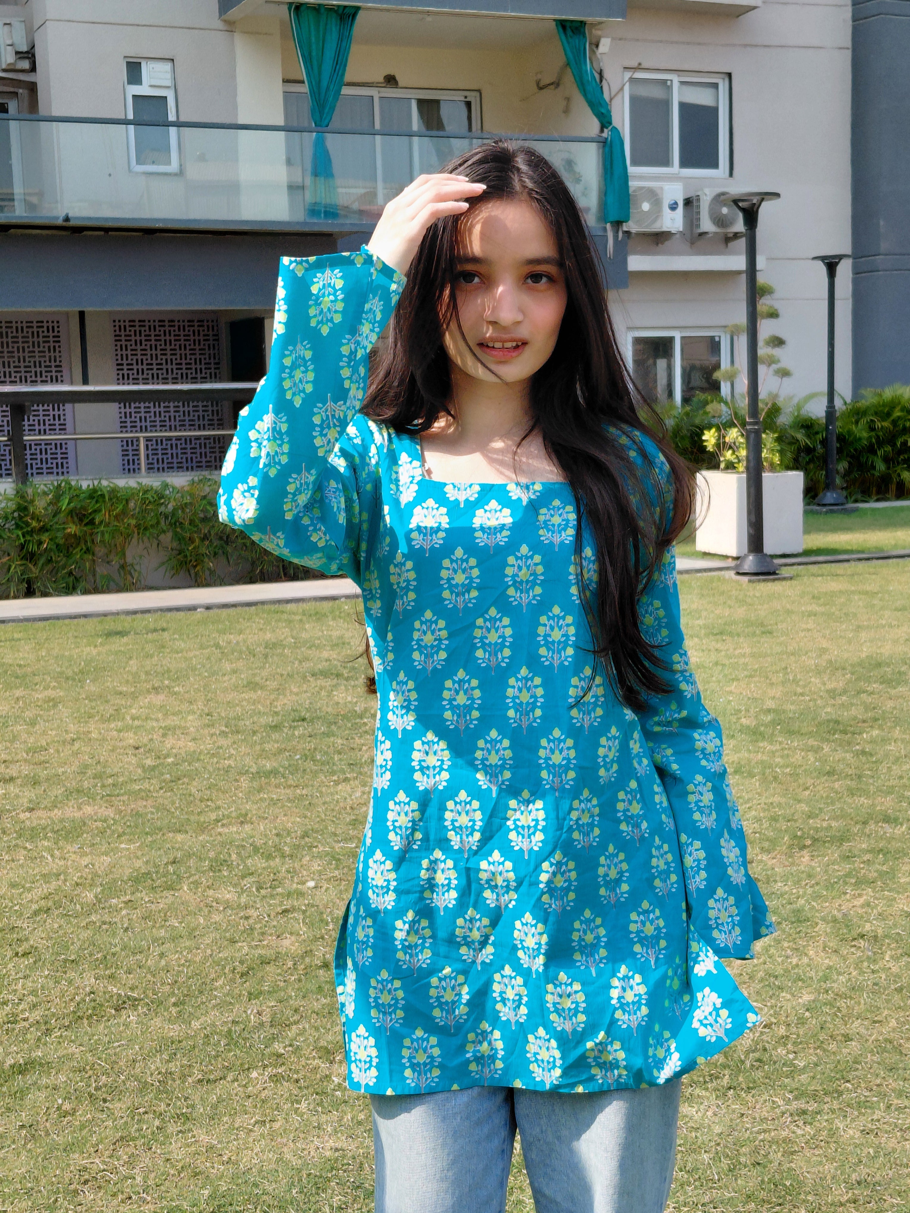 The Alisha Kurti: Turquoise Grace