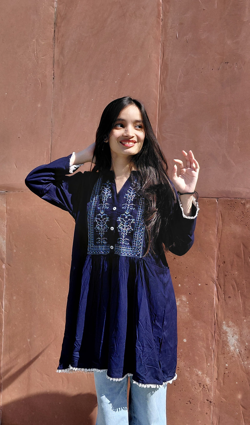 Shruti Kurti - Navy Blue Dreams