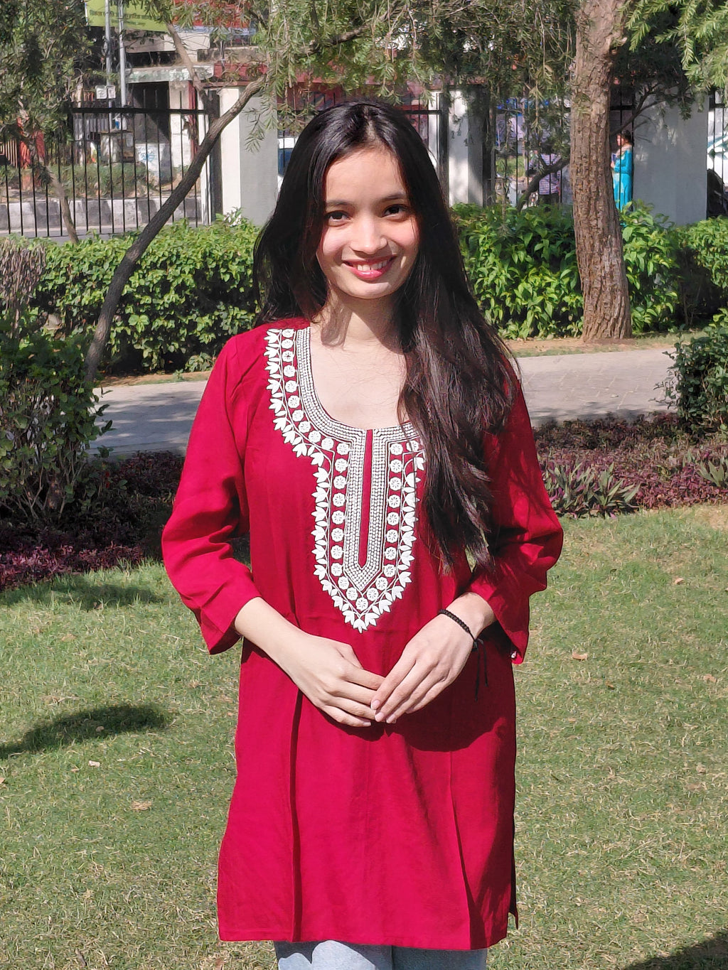 Ananya Kurti - Bollywood Red Romance