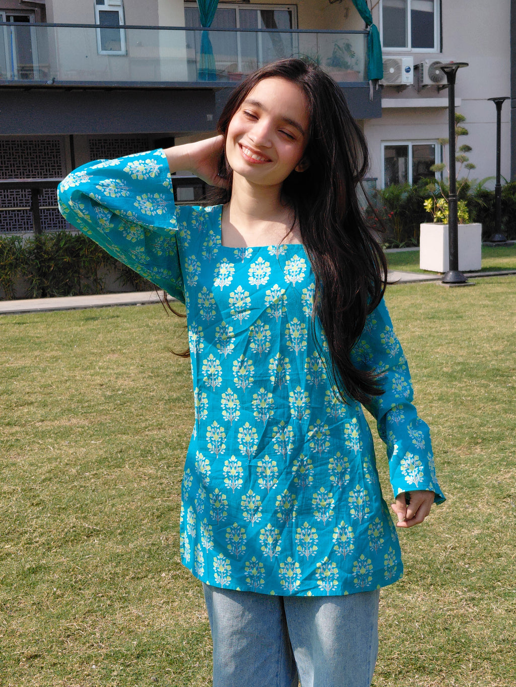The Alisha Kurti: Turquoise Grace