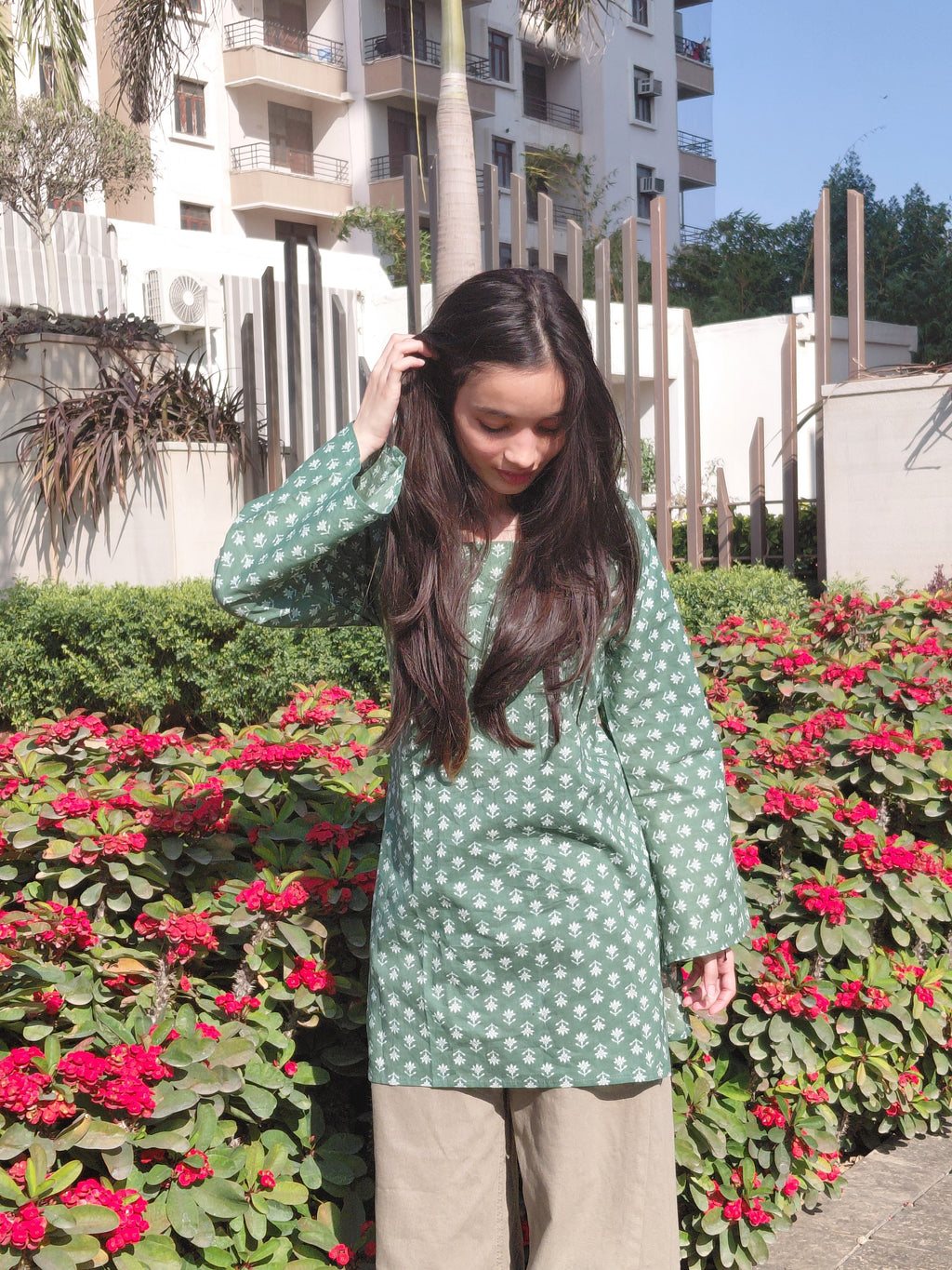 Pankhudi Verdant Lace-Back Set