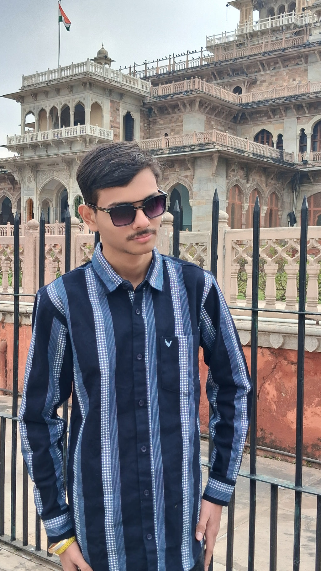 Aarav Striped Shirt - Midnight Blue Swagger