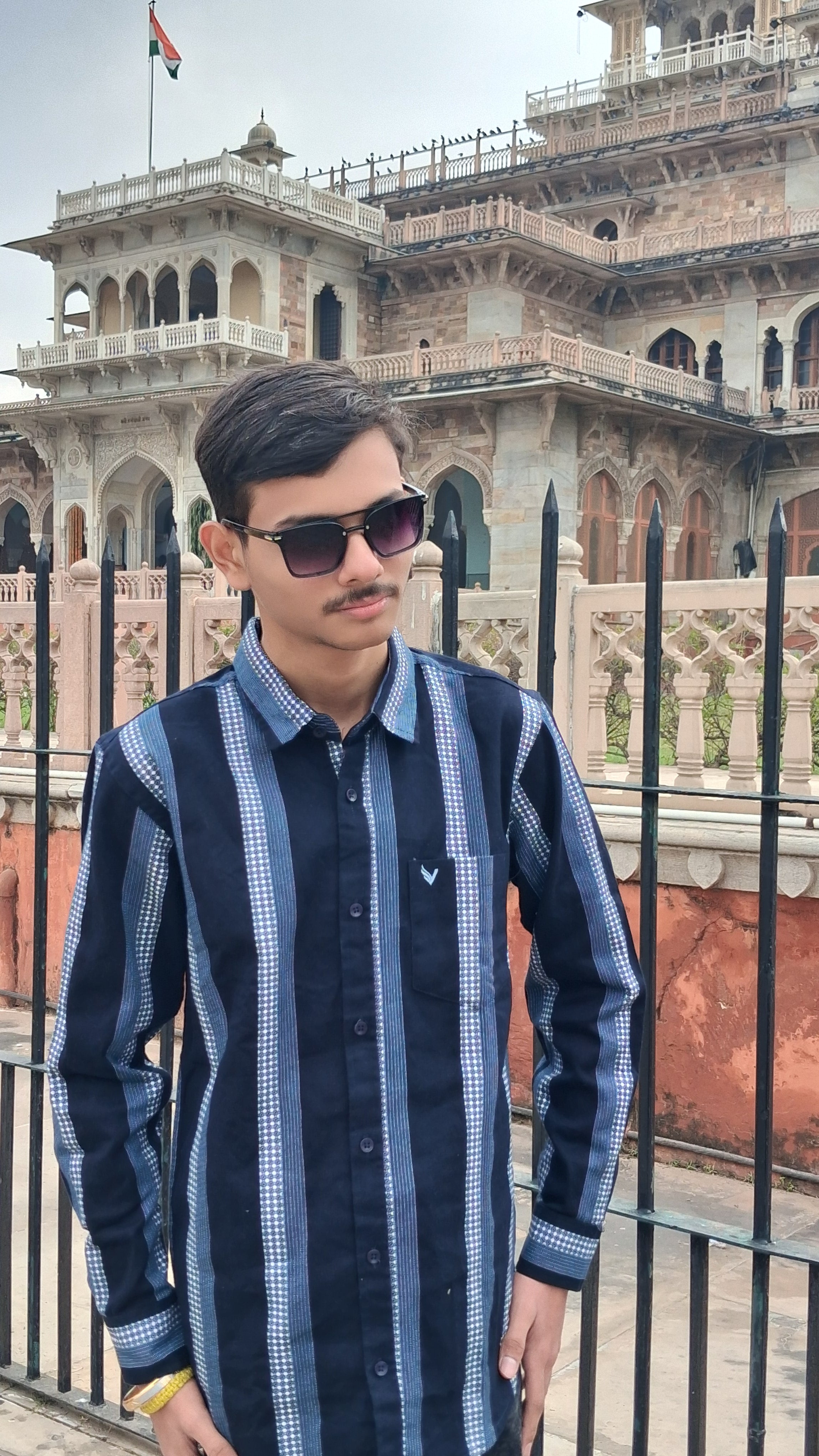 Aarav Striped Shirt - Midnight Blue Swagger