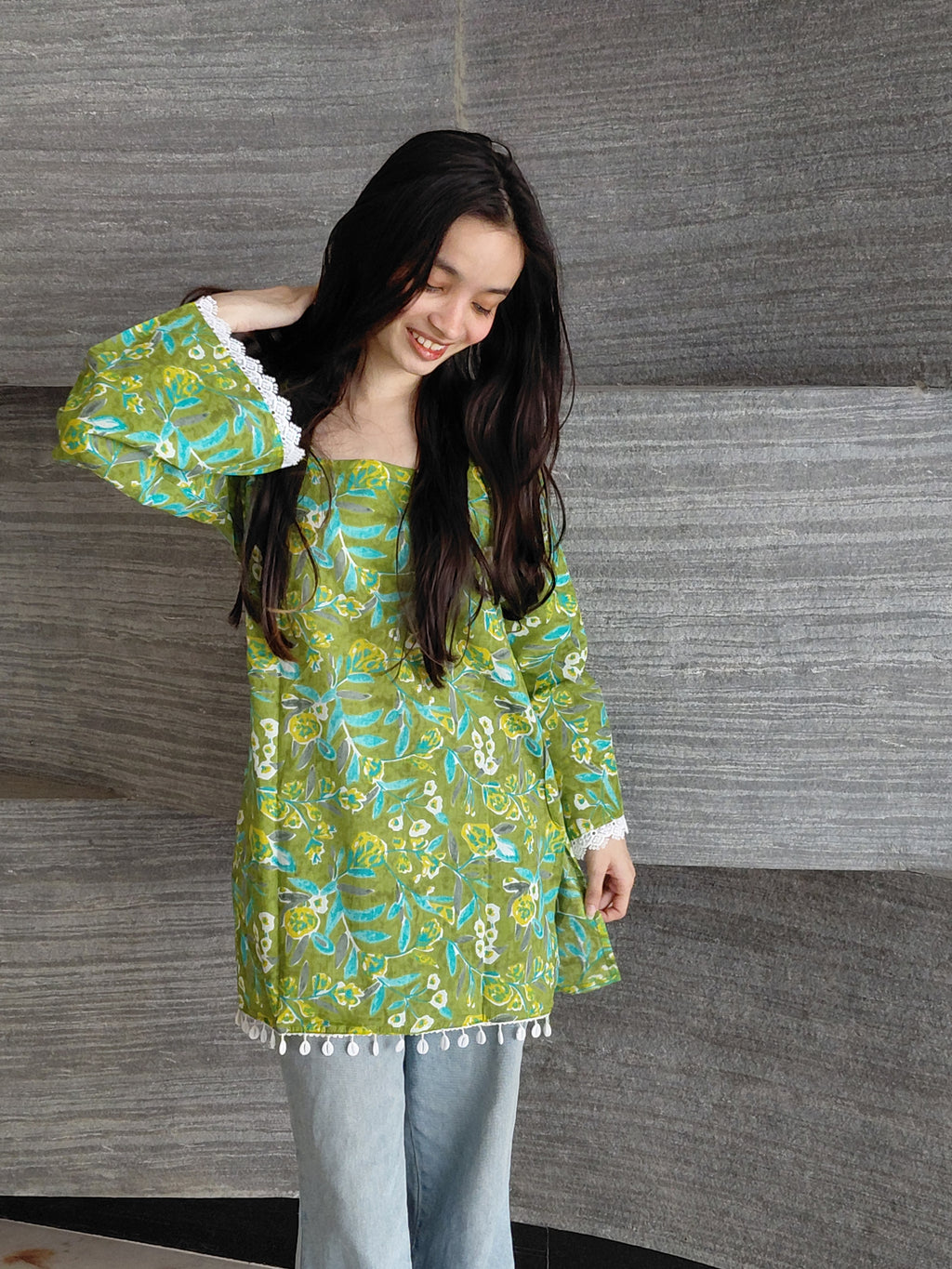 The Jiya Kurti: Emerald Enchantment