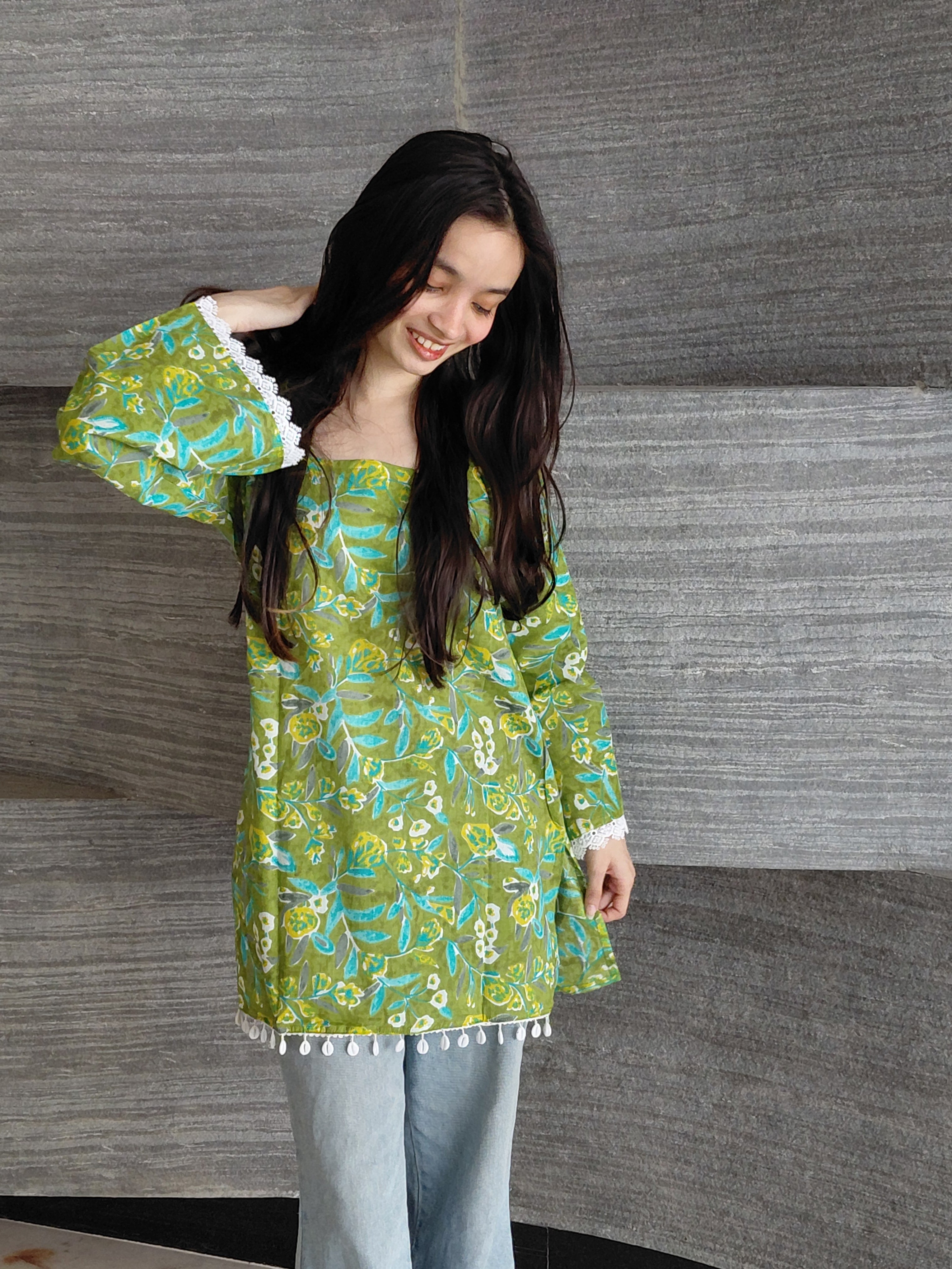 The Jiya Kurti: Emerald Enchantment
