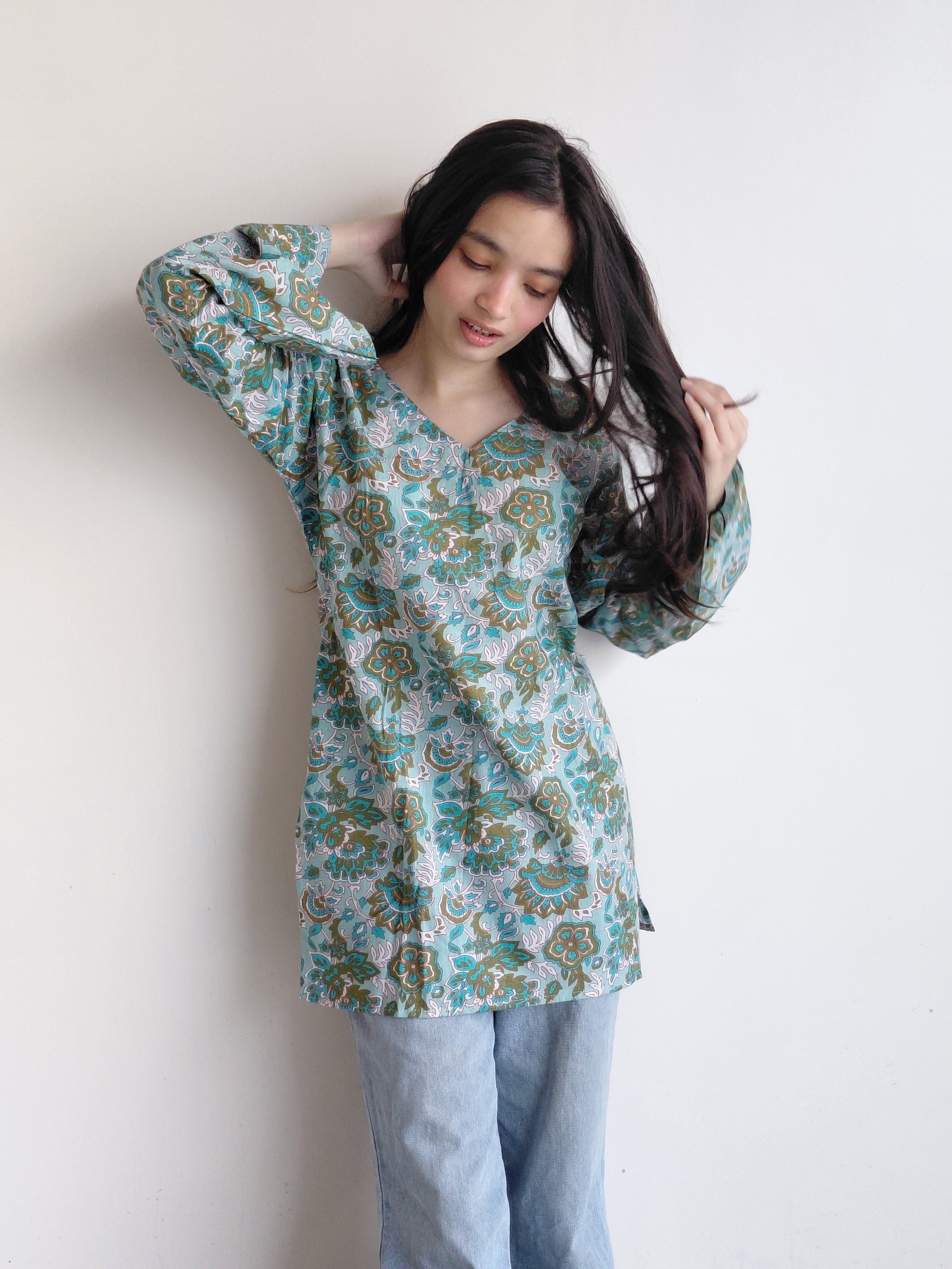 The Meher Kurti: Turquoise Grace