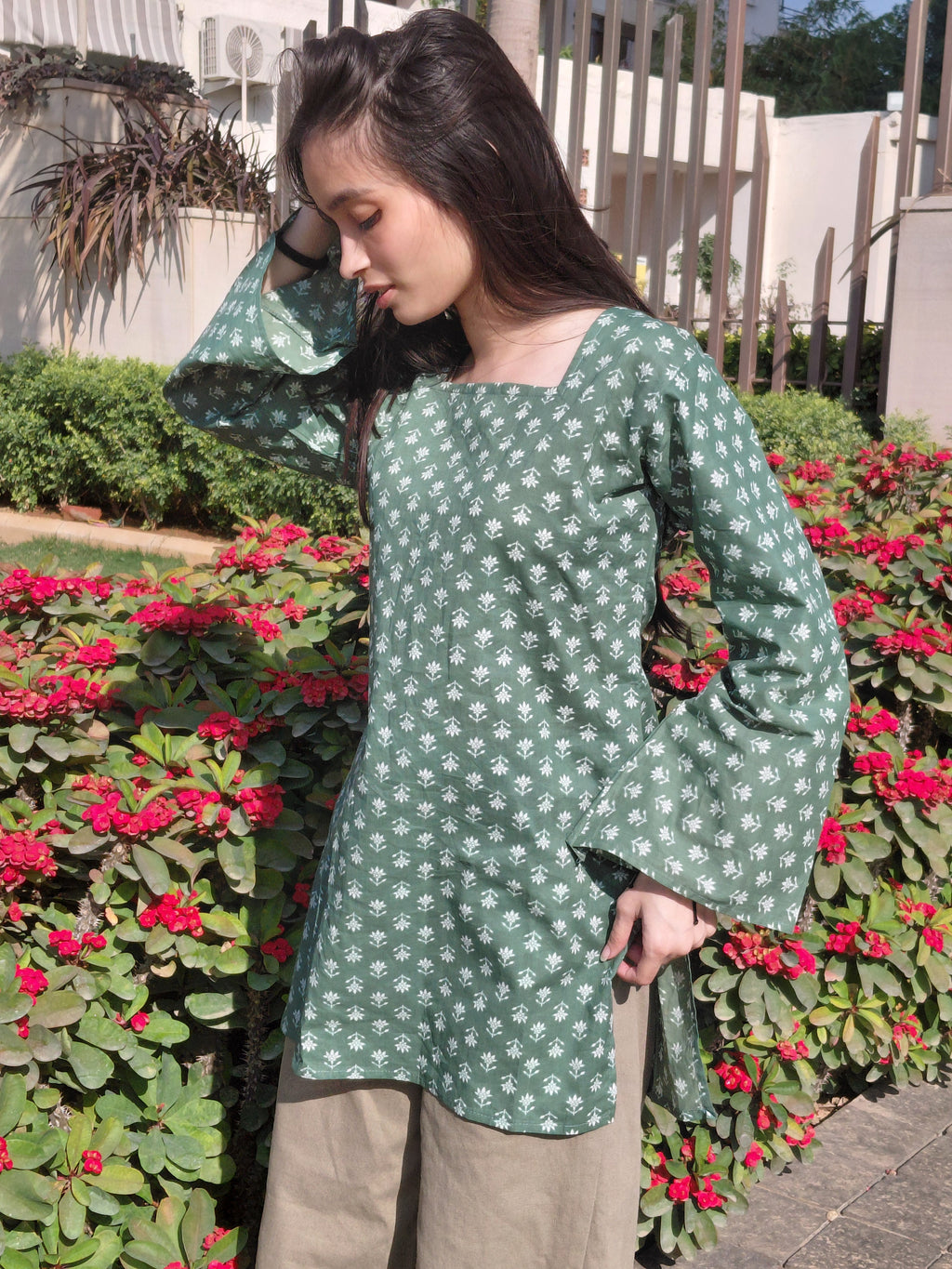 Pankhudi Verdant Lace-Back Set