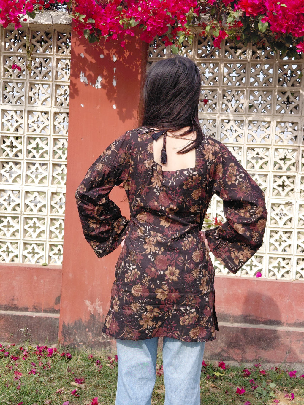 The Saanvi Kurti: Midnight Garden