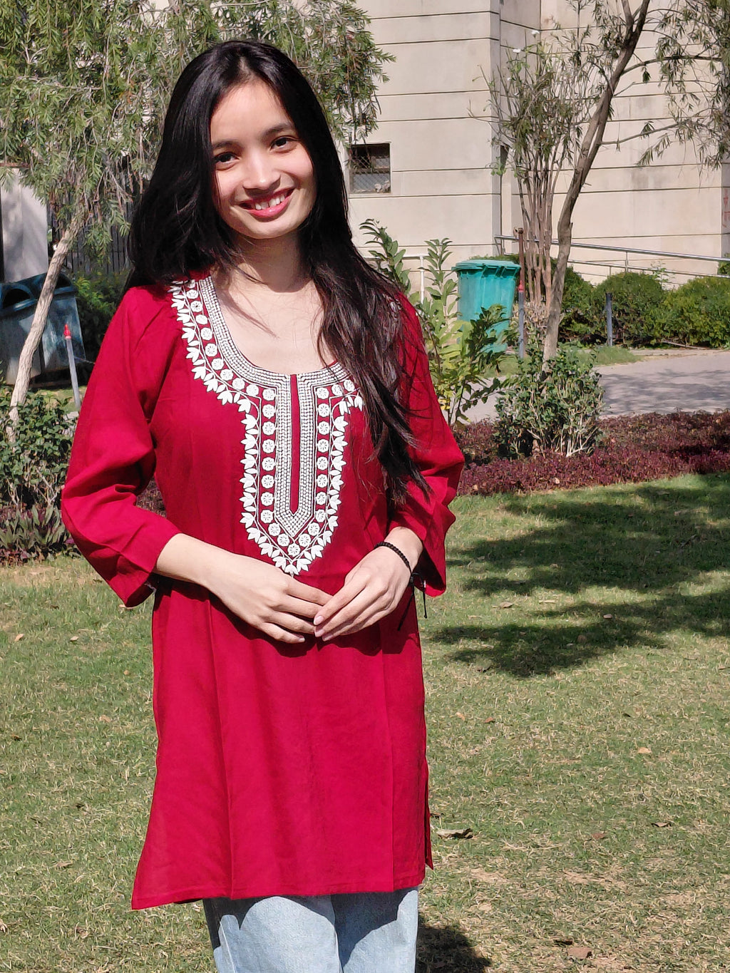 Ananya Kurti - Bollywood Red Romance