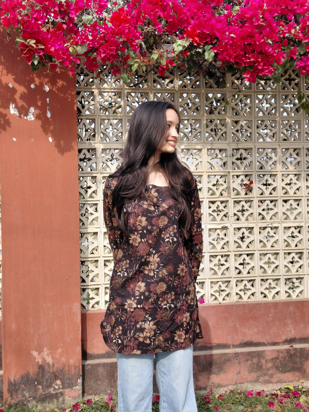 The Saanvi Kurti: Midnight Garden
