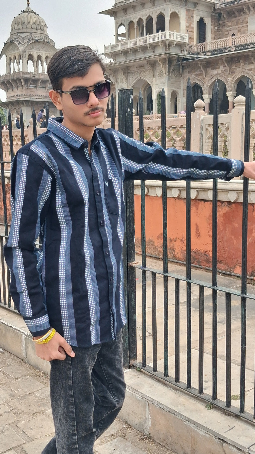 Aarav Striped Shirt - Midnight Blue Swagger