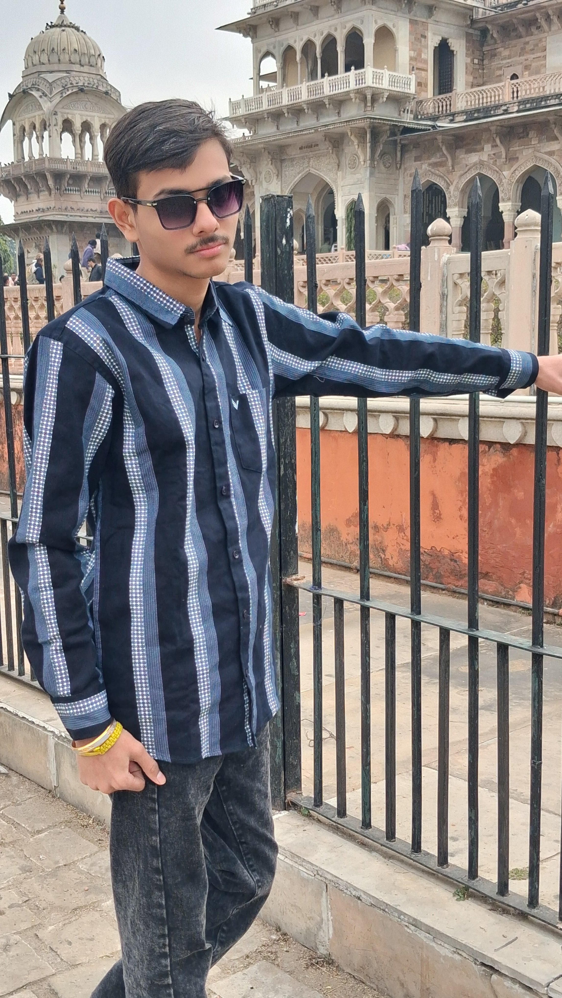 Aarav Striped Shirt - Midnight Blue Swagger