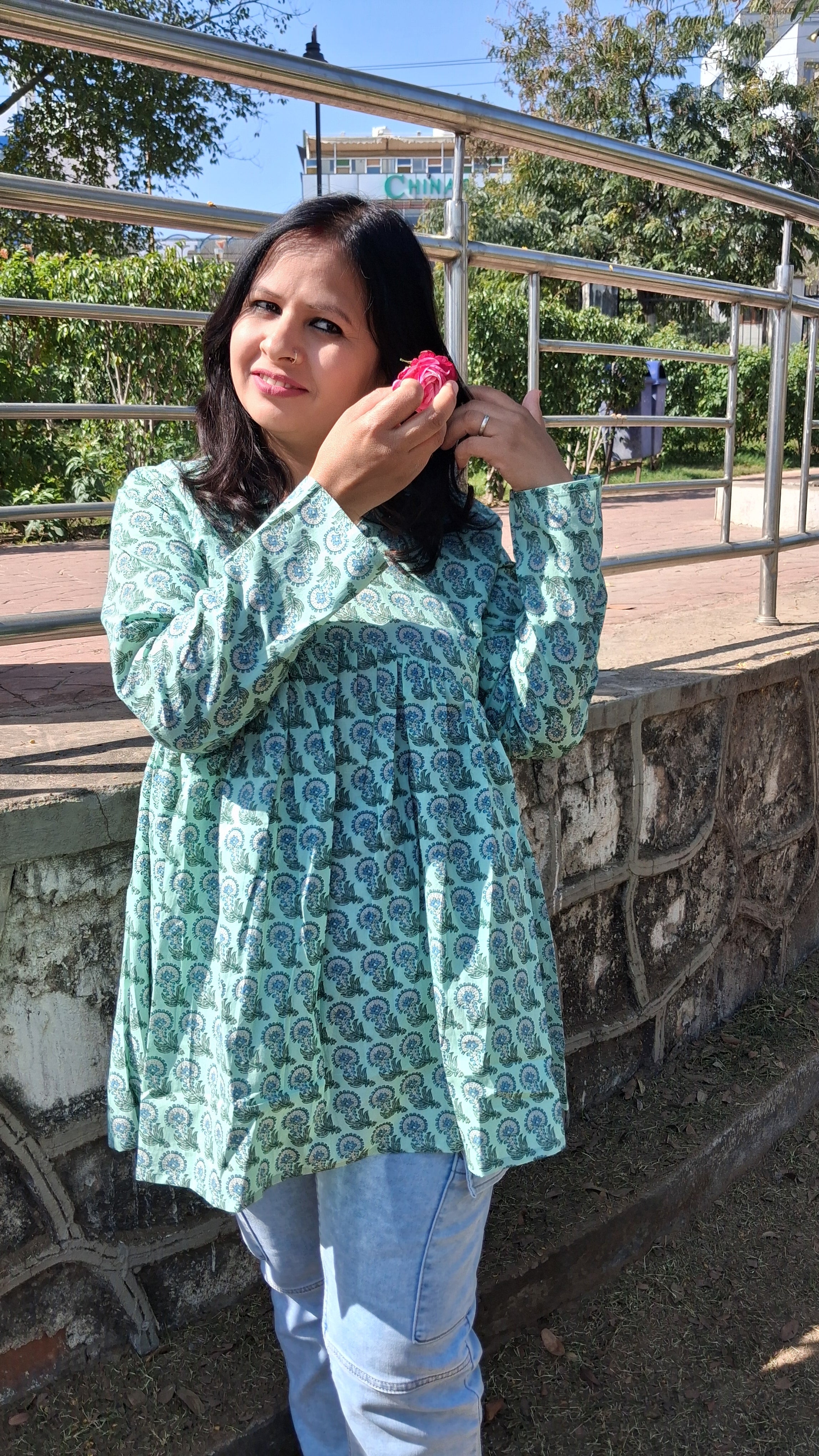 Kaira Kurti - Mint Fresh Vibes