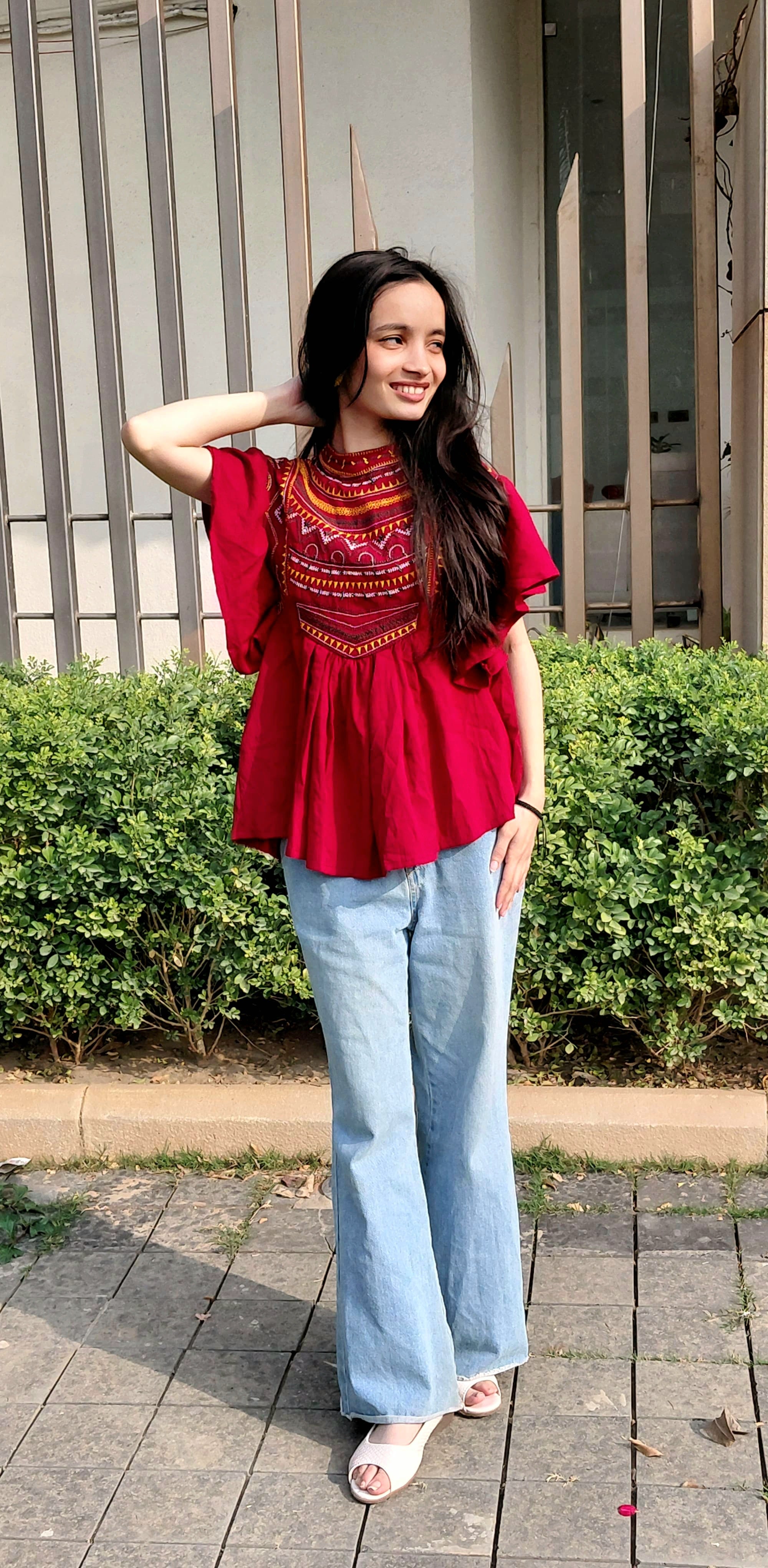 Vaidehi Kurti - Red Hot Royalty
